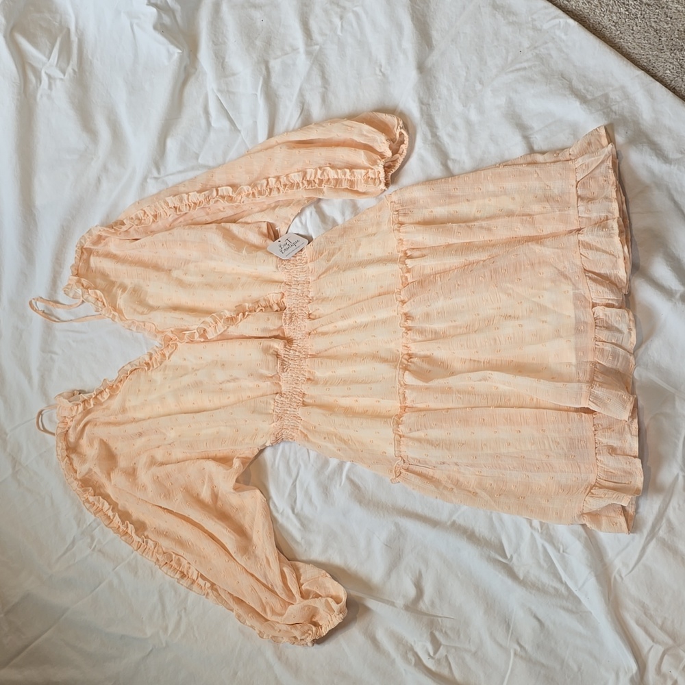 Peach color dress